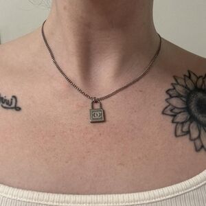 Silver Padlock Necklace